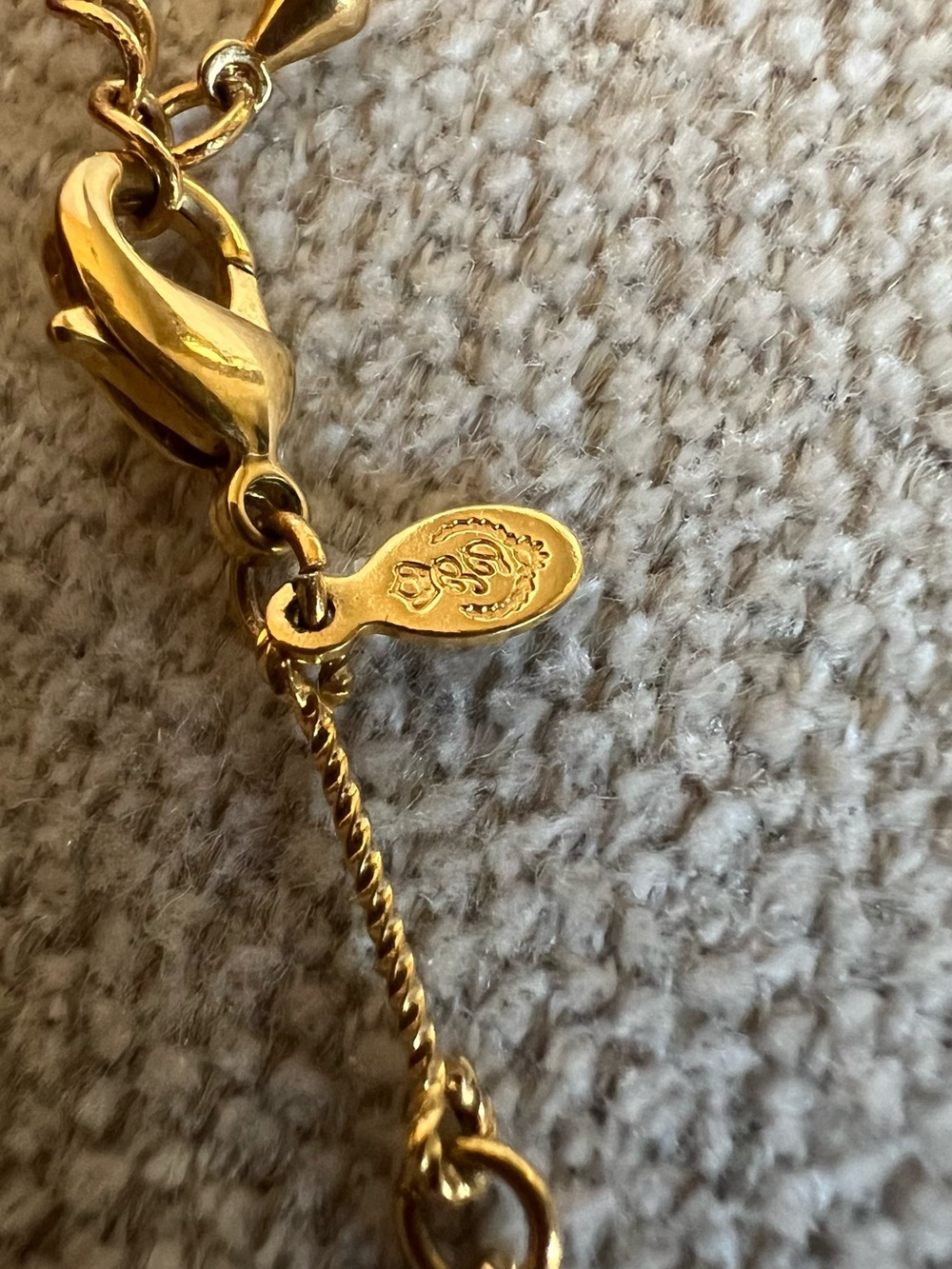 Vintage inspired Signed Premier Designs Gold Pearl Dangle Drop Necklace 18” - Picture 4 of 7